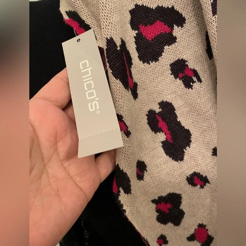 New Chicos Animal  Print Infinity knit Scarf